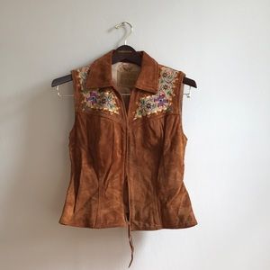 Hairston Roberson | Leather Embroidered Vest